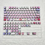 Yachiyo Runami Keycaps, MDA profile, captured from a different angle, revealing their captivating four-sided RGB glow.