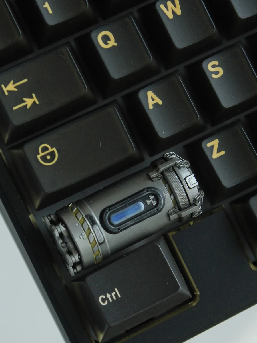 Experience the unique post-apocalyptic vibe with this handcrafted Enriched Uranium Sample keycap, a tactical resin sample glowing with radioactive allure.