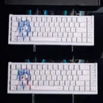 Demon Slayer Shinobu Kocho Keycap Set featuring vibrant, dynamic anime art and a unique 'messy line' aesthetic for custom keyboards.