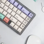 Hello World PBT dye-sub keycaps from the Minty Fresh Set. Their durable, crisp, minty retro-tech design playfully evokes nostalgia.