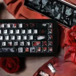 Junji Ito Tomie Metallic PBT Keycap Set, showcasing Tomie's eerie beauty and durable metallic PBT finish. A premium Junji Ito keycap set.