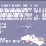 Main image of the artistic Little Tailor Cherry Keycap Set, highlighting its unique tailor-themed design and meticulous details for a charming keyboard.
