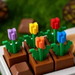 Iconic Minecraft Tulip artisan keycap, a vibrant pixel art masterpiece bringing playful nature to your keyboard.