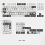 Save Point Cherry Keycap Set with durable pixel art. This artistic Pixel Keycap Set offers vintage computing aesthetics.