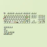 Exclusive Senren Banka Murasame PBT Dye-Sub Keycaps, multiple views highlighting vibrant anime art, legends, and elegant Cherry profile.