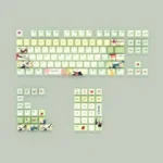 Exclusive Senren Banka Murasame PBT Dye-Sub Keycaps. Vibrant anime art, legends, premium Cherry profile in detailed product shots.