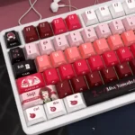 Nostalgia side-print PBT keycaps set with translucent dye-sub legends and clean urban aesthetic, shown from multiple angles, optimized for RGB.