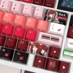 Yamada/Tayama Nostalgia side-print PBT keycaps set. View reveals durable PBT, translucent dye-sub legends, clean urban aesthetic, and RGB readiness.