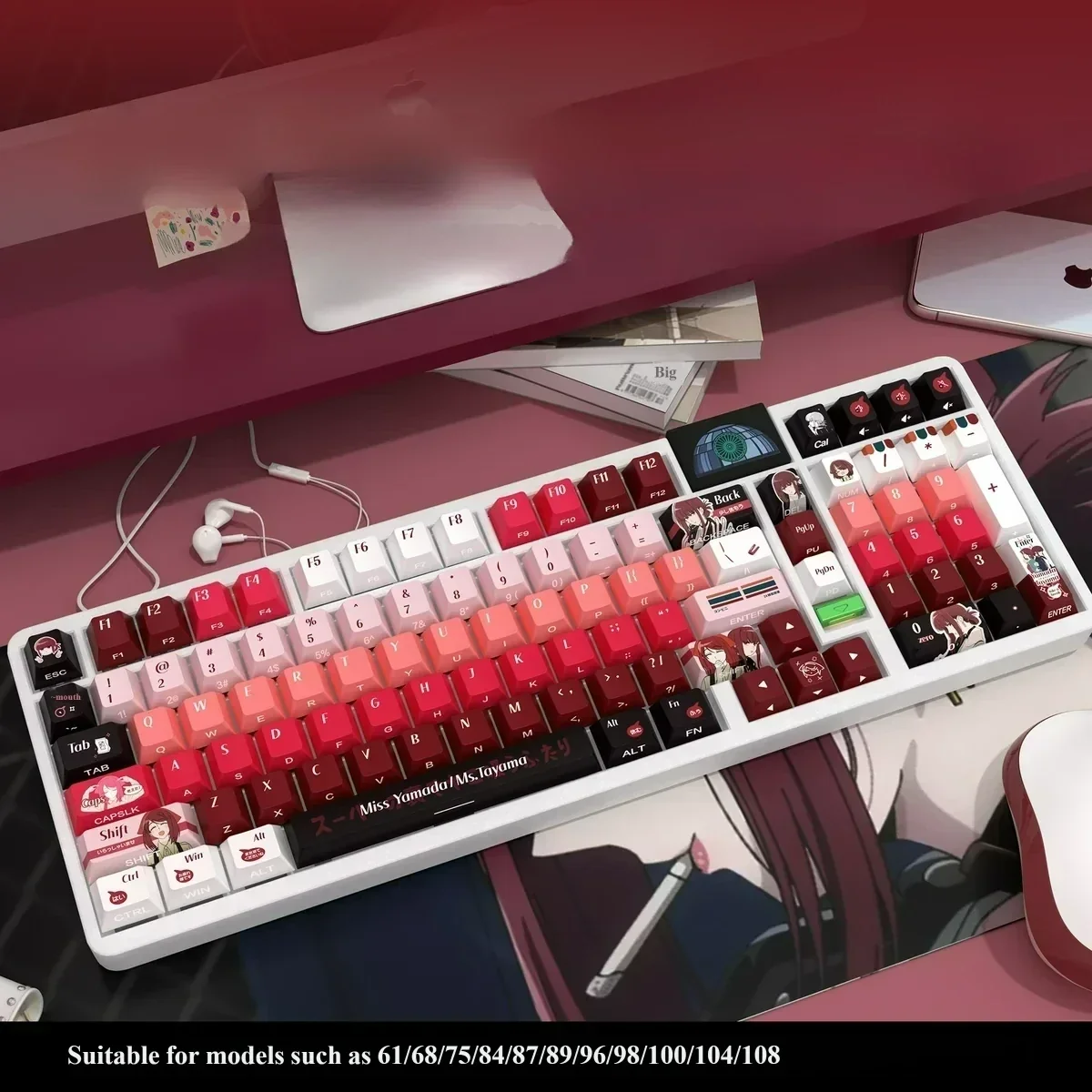 Yamada/Tayama Nostalgia side-print PBT keycaps set. Durable, translucent, dye-sub legends showcase an understated urban aesthetic, optimized for virtual used.