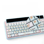 Whimsical Wildflower Bear PBT Dye-Sub Keycaps, showing a charming cluster of vibrant pastel bears and delicate wildflowers.