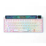 Whimsical Wildflower Bear PBT Dye-Sub keycaps, showcasing charming bear designs, vibrant pastel wildflowers, and intricate natural elements。
