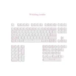 Whimsical Wishing Bottle Pink MOA Keycap Set, multiple angles revealing adorable wishing bottle designs and enchanting pink hues. Dreamy and playful.