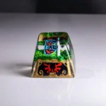 Premium Zelda Hylian Shield Master Sword keycap, featuring its iconic design and detailed craftsmanship from various angles.