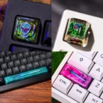Iconic Zelda Hylian Shield Master Sword keycap, showcasing premium craftsmanship and heroic symbols for a legendary gaming setup.