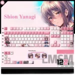 Exclusive Amakano 3 Shion Yanagi backlit PBT keycap featuring vibrant anime art and playful translucent lighting. A premium Amakano 3 keycap.