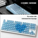 Translucent PBT+PC Astronaut XDA Keycaps, showcasing crisp cosmic astronaut legends. Premium XDA set with unique celestial design.