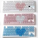 Astronaut XDA keycaps featuring cosmic translucent PBT+PC designs with celestial astronauts and nebula art, a premium set.