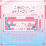 Dynamic collection of BanG Dream!: Mugendai MewType anime keycaps, showcasing various vibrant characters and musical icons from different angles for your mechanical keyboard.