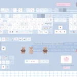 Exclusive Whimsical Blue Bear Bake PBT Dye-Sub Cherry keycap set, showcasing cozy blue hues and charming bakery-inspired bear motifs.