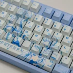 Frieren: Beyond Journey's End keycaps set, featuring vibrant, meticulously crafted iconic characters and symbols.
