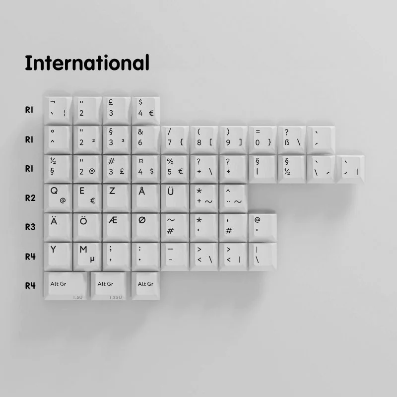 BOW Pure White Cherry Keycap Set 40S variant showcasing specialized PBT dye-sub Cherry profile keys for compact keyboards, exuding a timeless minimalist white aesthetic.