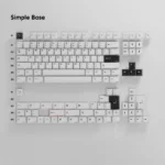 BOW Pure White Cherry Keycap Set BASE kit, a timeless pure white PBT dye-sub Cherry profile set with crisp legends, embodying minimalist elegance.