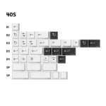 BOW Pure White Cherry Keycap Set PBT dye-sub Cherry profile spacebar, showcasing minimalist elegance and crisp legends for a timeless keyboard aesthetic.