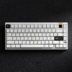 BOW Pure White Cherry Keycap Set displayed with minimalist pure white aesthetic and crisp legends.