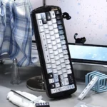 Charming Feline Fun Cat Baker PBT Dye-Sub keycaps showcasing shadow-translucent effects in this 126-key boxed set.