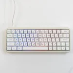 Frost Cold & Dark Night Cherry keycap set, featuring double shot construction and large backlit legends. Multiple angles highlight its cool-toned dark aesthetics.