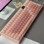 Premium Cream Pastel keycap set featuring a unique Sea Salt Milk Cream variant in Cherry profile, evoking delicate jelly-like appearance aesthetics.