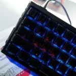 Celestial Crystal Jelly Starry Keycap Set, ASA profile. Gallery views show deep black, crystal-clear jelly finish with cosmic starlight.