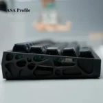 Celestial Crystal Jelly Starry Keycap Set, ASA profile, showcasing its deep black, crystal-clear, jelly-like finish and cosmic starlight.