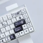 Dead Covenant PBT Keycap Set gallery showcasing the ethereal pearlescent design and mysterious 'Covenant of the Dead' symbols from various premium angles.