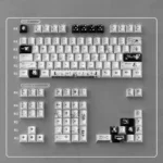 Premium Dead Covenant PBT Keycap Set from various angles, highlighting the dark, ethereal pearlescent PBT and intricate 'Covenant of the Dead' design.