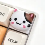 Exclusive FMA Kitten Artisan Keycap from Fullmetal Alchemist, showcasing intricate armored resin details from a unique, artistic perspective.