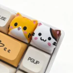 Exclusive FMA Kitten Artisan Keycap, showcasing intricate armored cat resin art inspired by Fullmetal Alchemist, a unique collector's piece.