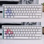 Exclusive Scribble Art Furina PBT Dye-Sub Keycap Set, showcasing elegant blue chaotic line designs inspired by Genshin Impact.