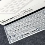 Glacier Crystal Top-Printed PC Keycaps set, shown from diverse angles. Highlights its sleek, transparent, crystal-like finish, optimized for vibrant RGB.