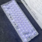Main image of the premium Glacier Crystal Top-Printed PC Keycap Set. Highlights sleek, transparent, crystal-like design, perfectly optimized.