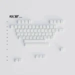 Playful Mischief Keycaps in vibrant green double-shot ABS, featuring the complete Base Kit and quirky Novelties Kit for an energetic custom keyboard.