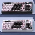 H98 Little Black Dragon MOA Tri-Mode Mechanical Keyboard with sleek black design, integrated control knob, vibrant RGB, and hot-swappable switches.