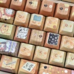 Hikaru no Go Keycaps: Hand of God PBT Set in various artistic views, highlighting iconic anime characters and Go board designs on durable PBT.