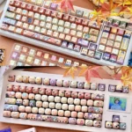 Exclusive Hikaru no Go Hand of God PBT keycap set, artistically showcasing iconic anime characters and Go board aesthetics.