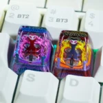 Artisan Hollow Knight Troupe Master Grimm Keycap SA R1, showcasing intricate transparent resin art of Grimm for a unique keyboard.
