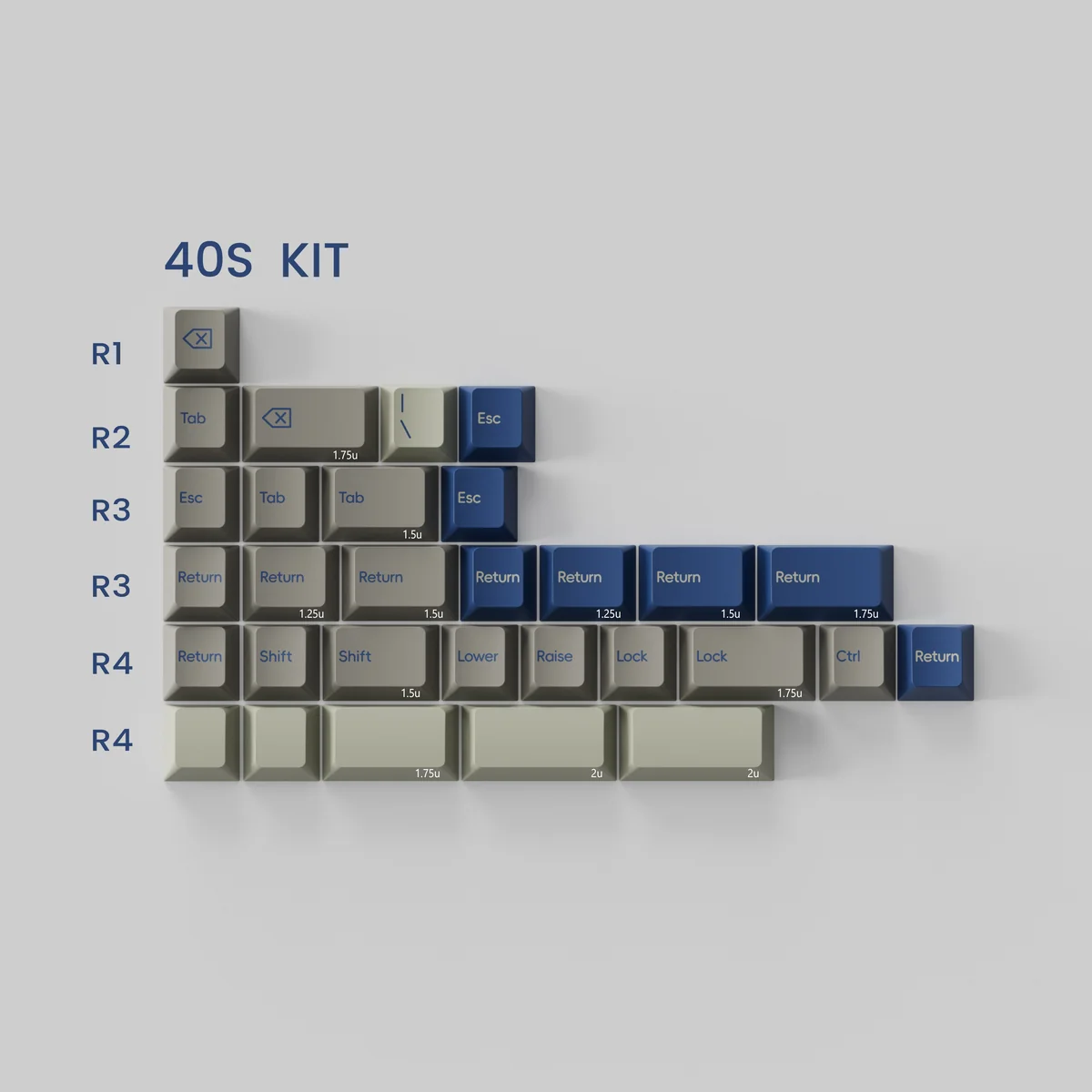 Keystone Base keycap set, elegantly displaying the luxurious glass microbead skin-like texture with its subtle, minimalist design.