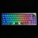 Main image of Ice Soul Crystal Blue Luminous PC Keycaps, an ASA set with a stunning, translucent crystal-clear finish and an ethereal glow.