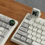 Luna Grid98 tri-mode mechanical keyboard, sleek and modern. Customizable RGB, and smart display shown from various premium views.