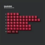 Maguro Tuna PBT Keycaps Numpad variant, featuring bold red and white Japanese sushi art on premium doubleshot PBT.