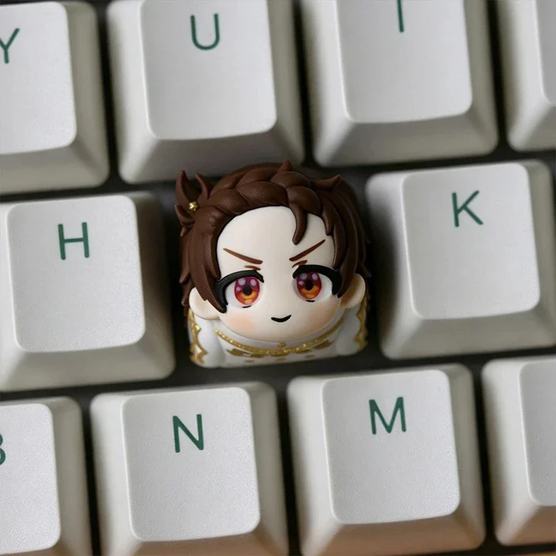 A meticulously handcrafted resin Medalist Inori Yuitsuka keycap, featuring intricate gold accents and symbolizing victory.
